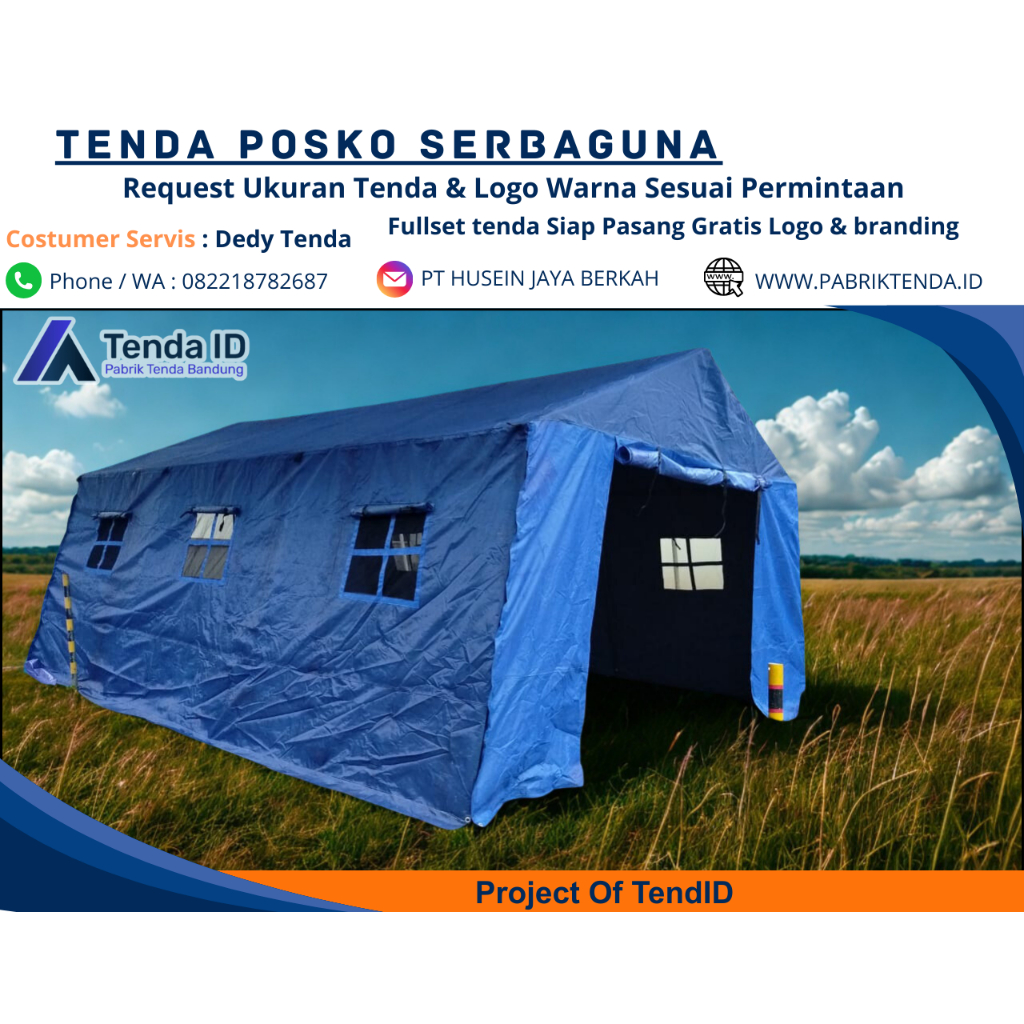 Tenda Posko 3x4 / 4x6 Tenda Darurat – Tenda Serbaguna untuk Bantuan Sosial PMI