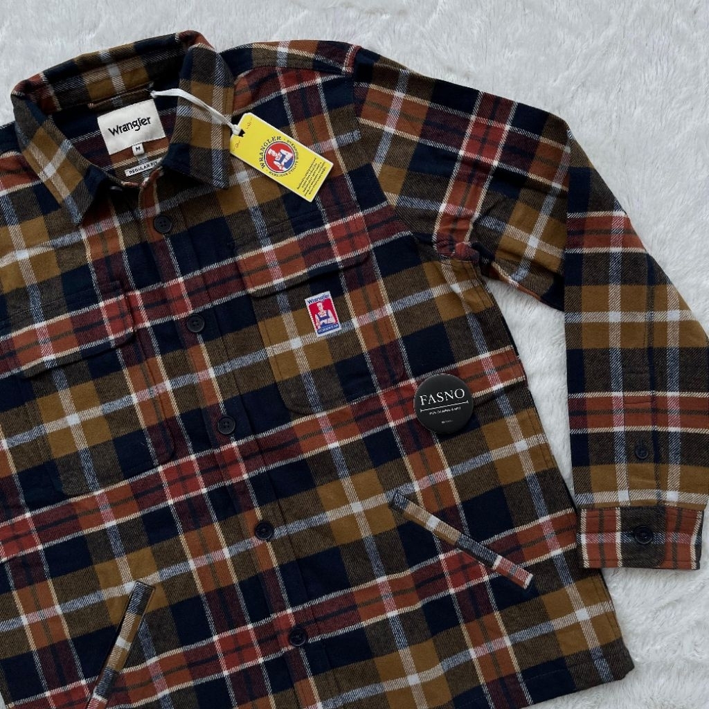 [ Classic Brown ] • ORIGINAL Wrangler HERITAGE : BLAZE Trucker Jacket "FLANEL".  C02P25
