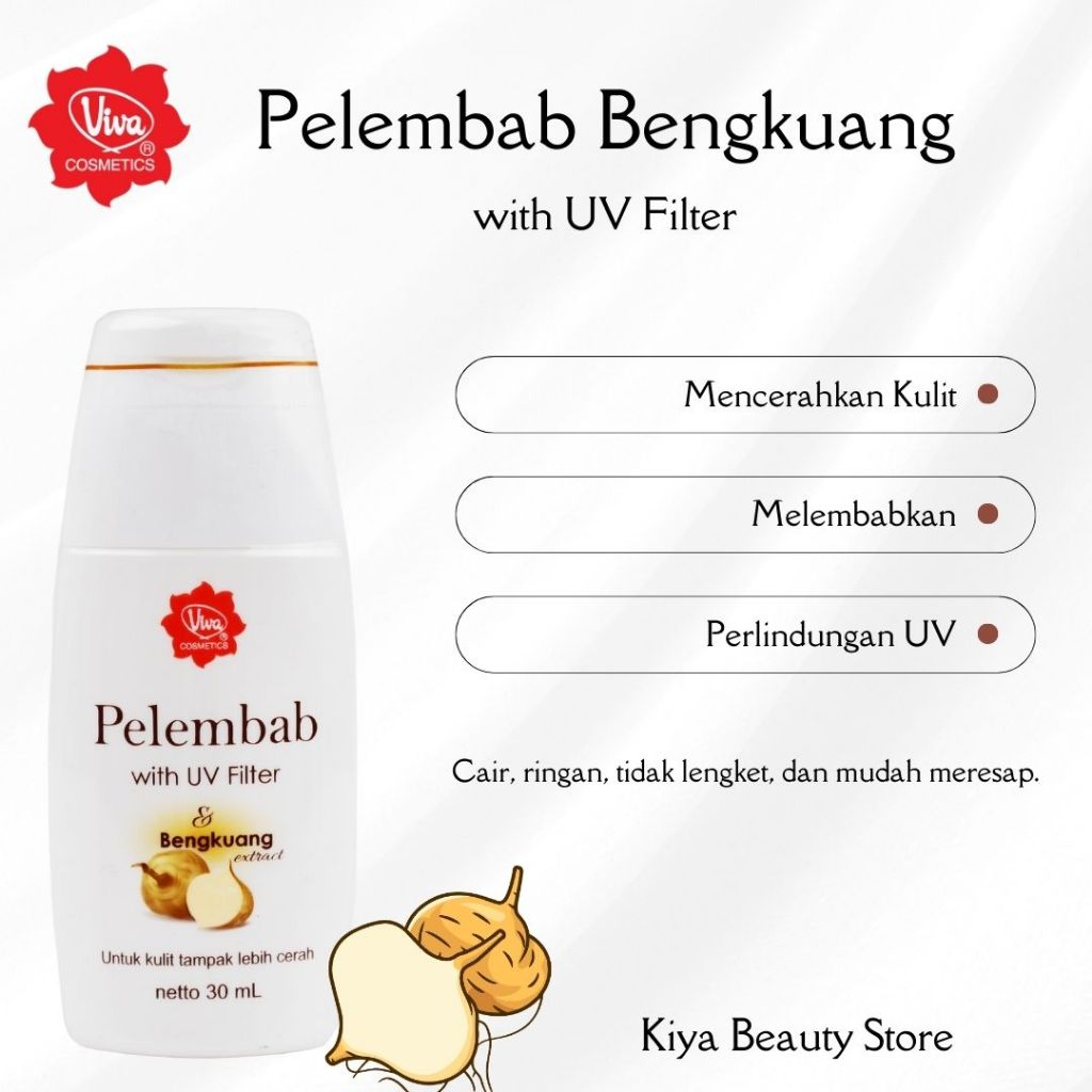 Viva Pelembab Bengkuang 30ml - Pelembab untuk mencerahkan kulit normal/kering