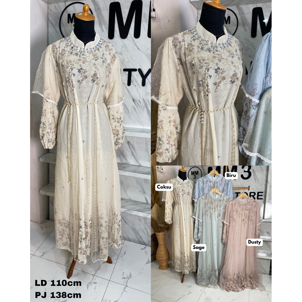 SANLIVA GAMIS CERUTY BUNGA OUTER TILE 11620