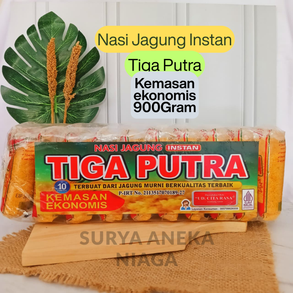 nasi jagung instan nasi jagung instan jow nasi jagung instan empok tinggal seduh TIGA PUTRA 900gram