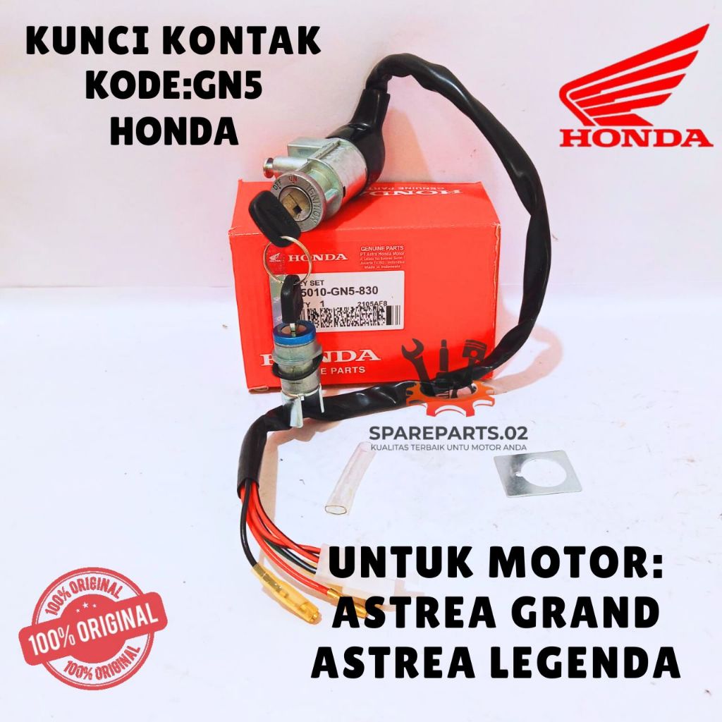 KUNCI KONTAK ORIGINAL HONDA KODE GN5, KUNCI KONTAK ASTREA GRAND, ASTREA LEGENDA