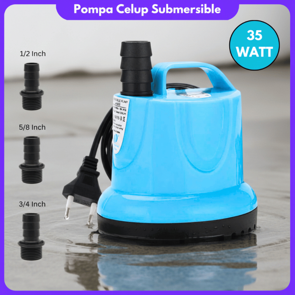 Pompa Celup 35 Watt Pompa Kolam Submersible Sirkulasi Kolam Air Terjun Colokan Indonesia Low Watt