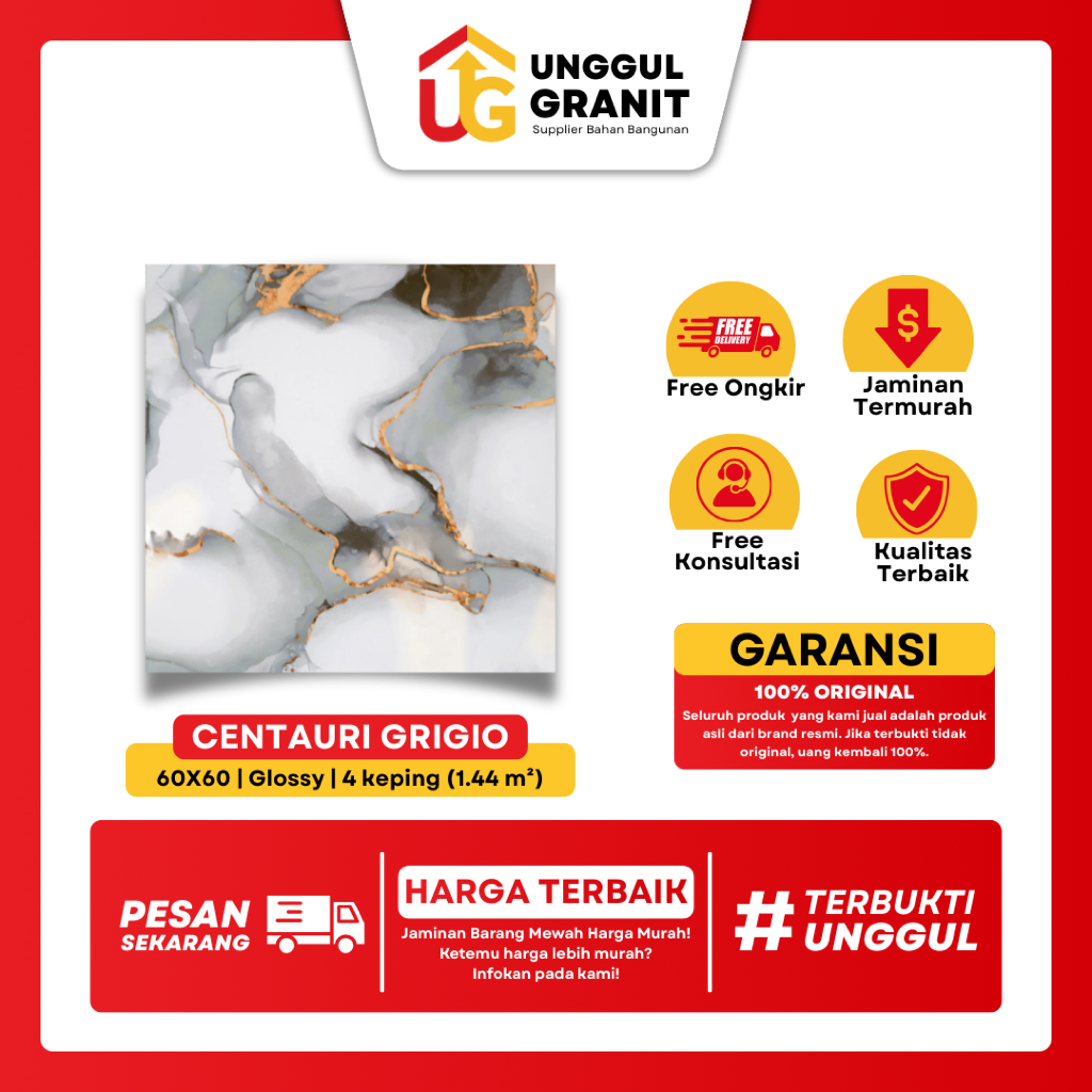 KERAMIK LANTAI CUTTING 60X60 CENTAURI GRIGIO