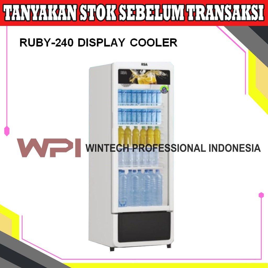 RSA RUBY-240 Display Cooler - Showcase Pendingin Minuman / Lemari Pendingin Minuman - Showcase 1 Pin