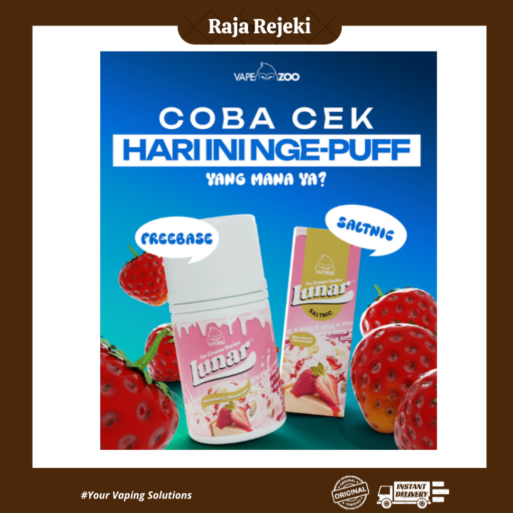 LUNAR ICE CREAM STRAWBERRY CHEESECAKE FREEBASE 60ML BY VAPEZOO