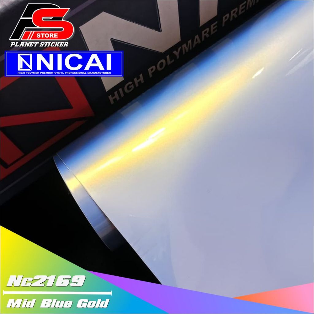 Promo Belanja 1Roll free souvenir Jearsy NiCAI  skotlite Magic Candy Medium Blue Gold Nicai premium 