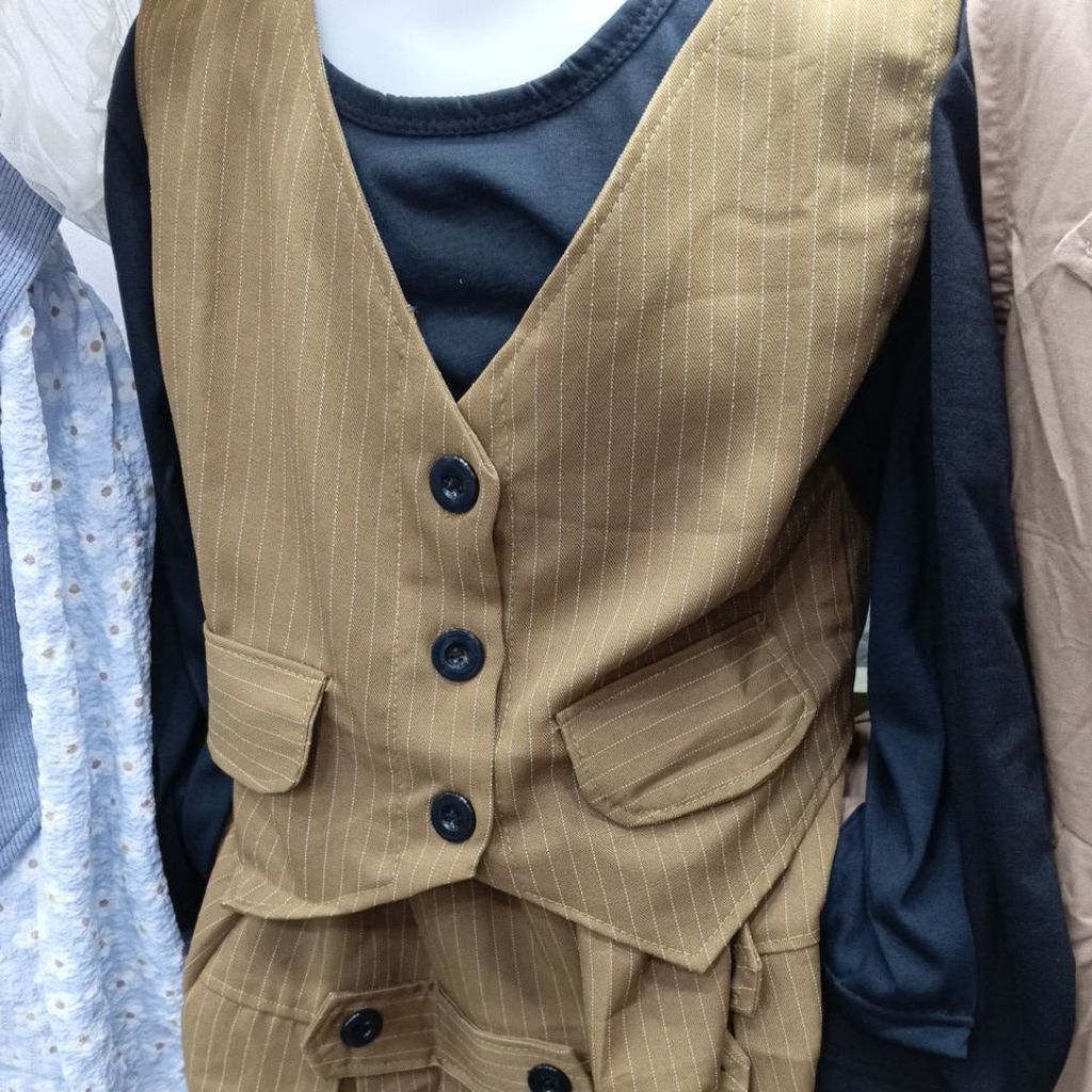 stelan baju anak cewe rompi ala korea