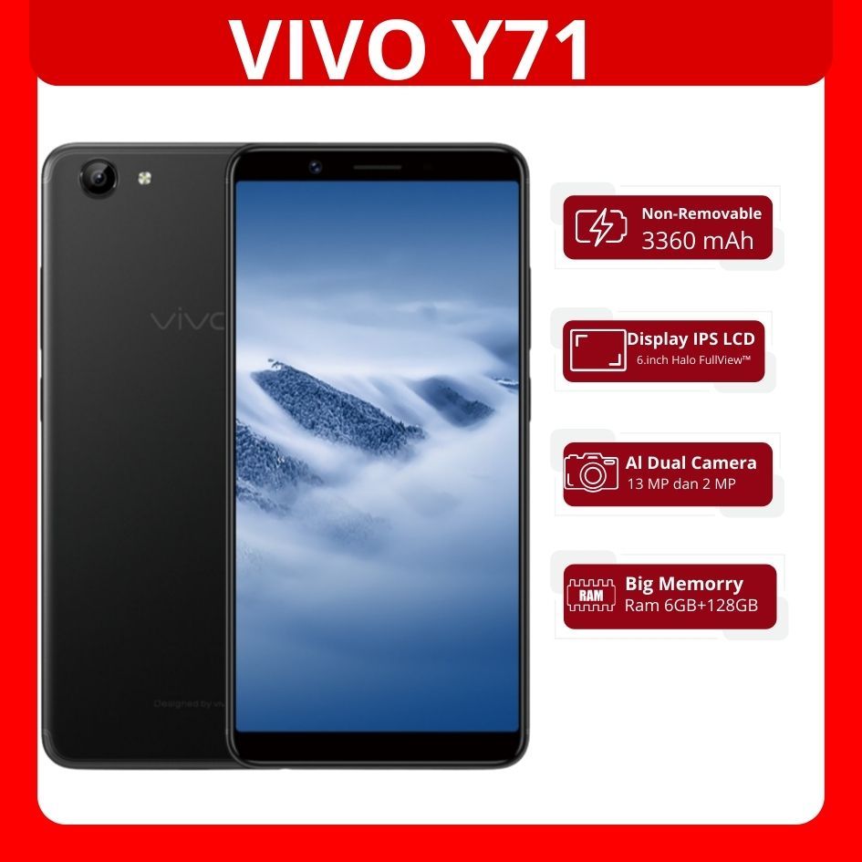 HANDPHONE VIVO Y71 RAM 6/128 GB [GARANSI 1 BULAN] / hp vivo