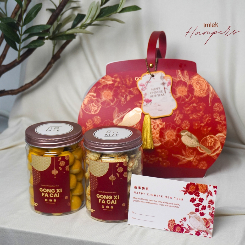 Deluxe Duo Imlek Hampers INSTANT ONLY | Imlek 2026 | Hadiah Cantik | Hampers Makassar | Kue Lebaran 