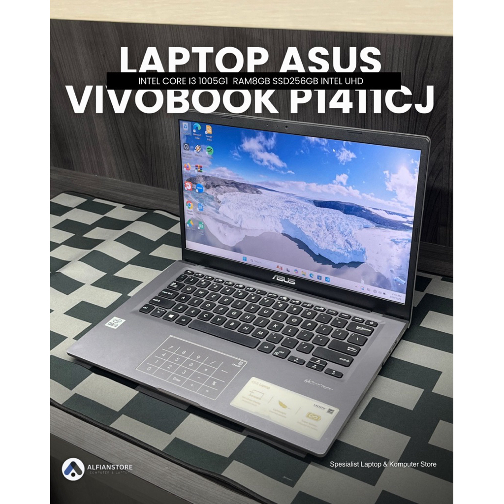 LAPTOP ASUS VIVOBOOK P1411CJ INTEL CORE I3 1005G1 RAM8GB SSD256GB