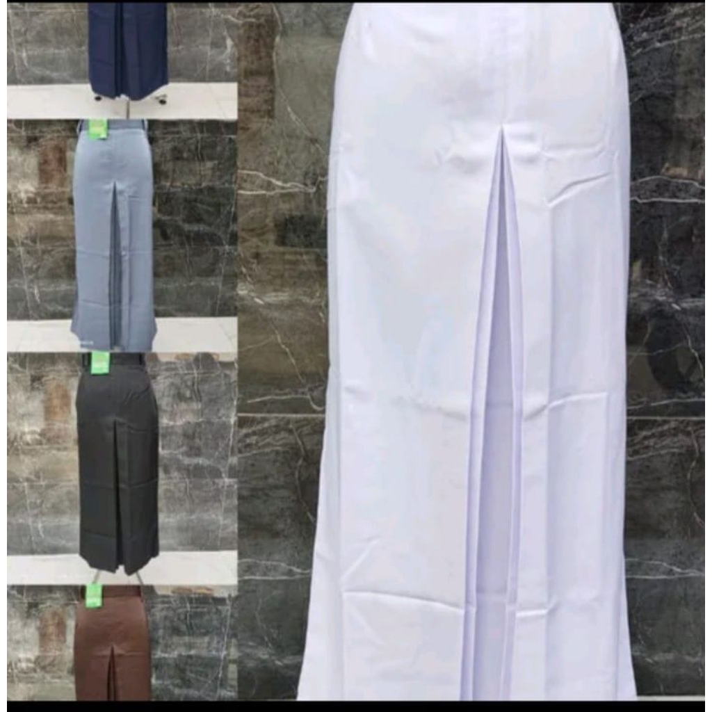 ROK SPAN SEKOLAH MODEL BELAH DEPAN SMP SMA SMK PREMIUM BAHAN TWIS LICIN