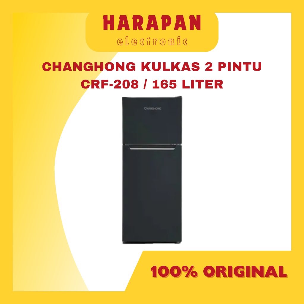 CHANGHONG KULKAS 2 PINTU CRF 208 165 LITER / FREEZER MINI GARANSI RESMI
