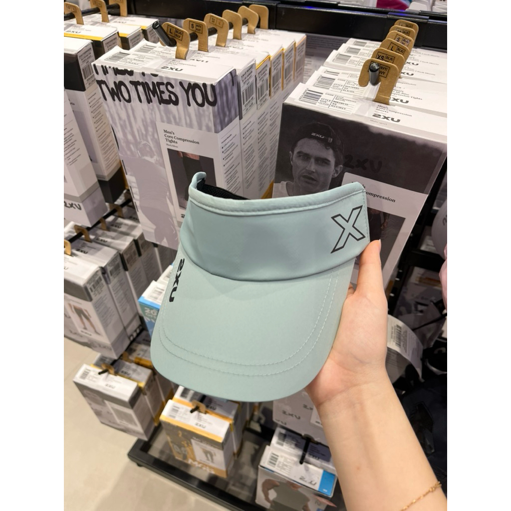 2XU ORIGINAL Running Visor Cap/Topi Olahraga Hijau Tosca