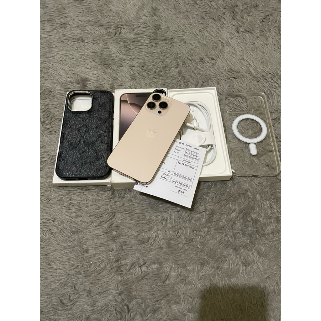 iPhone 16 Pro Max 512GB IBox BH 98 Garansi On, Fullset Sampe Nota