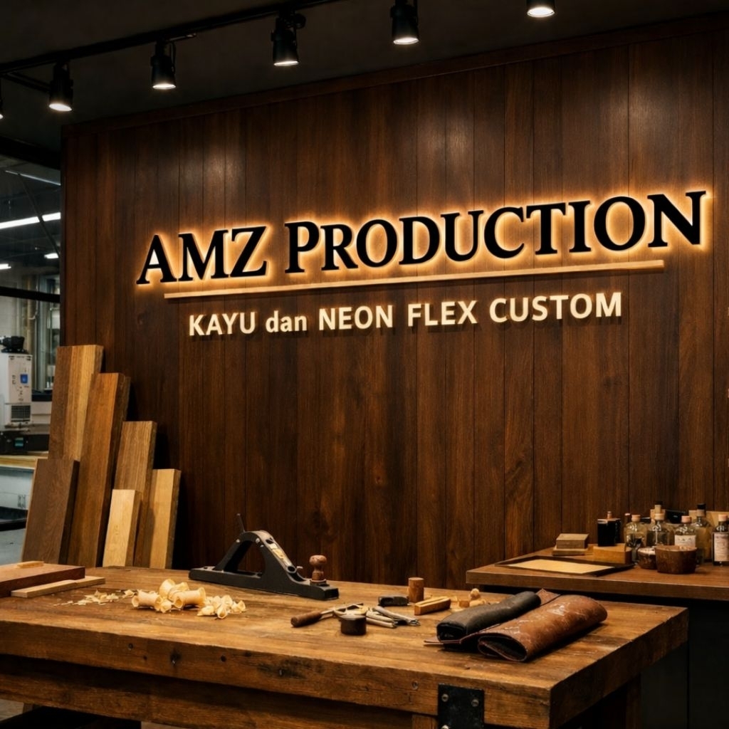 AMZ (PER BIJI) HURUF TIMBUL NYALA LED CUSTOM / Huruf Kayu LED Custom Lampu Tidur Hiasan Kamar Dekora