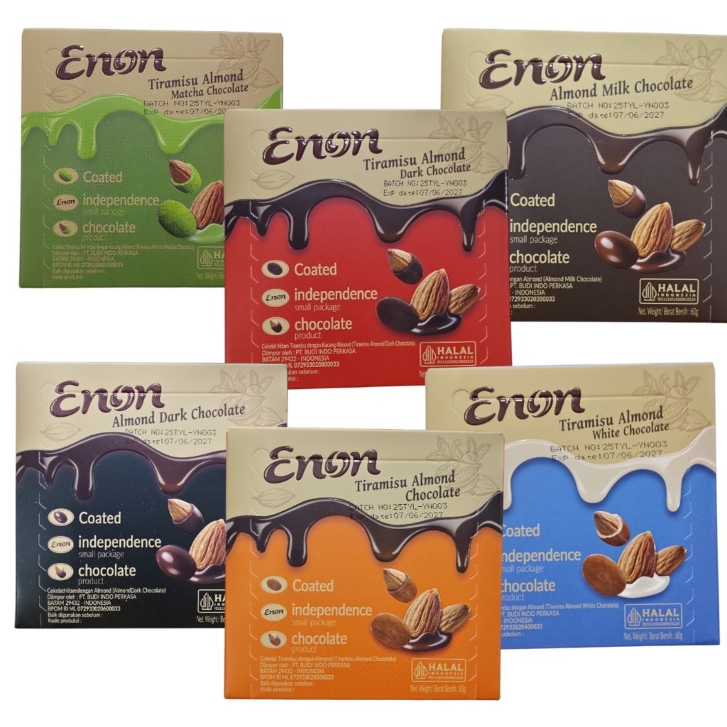 ENON TIRAMISU ALMOND/ ENON ALMOND CHOCOLATE 60GRAM