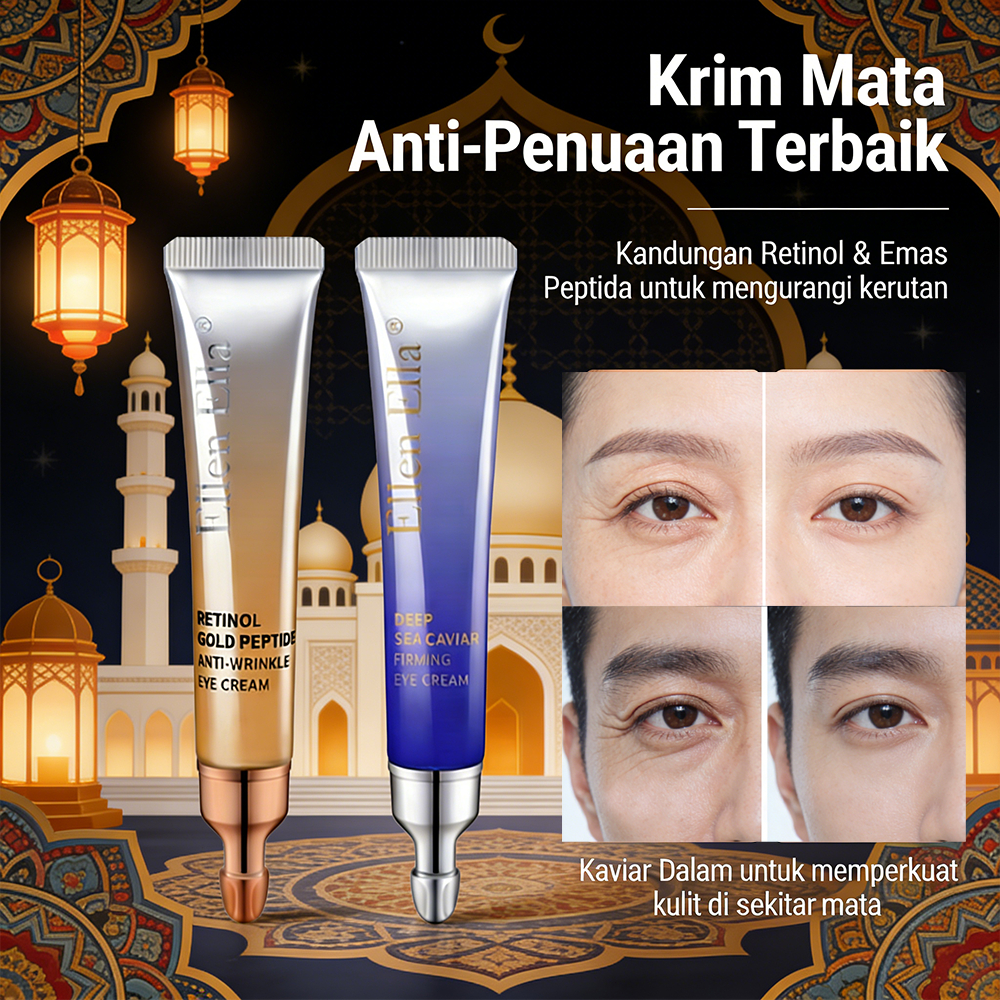 [Ramadan Carnival Sale] ELLEN ELLA Retinol Krim Mata 20g*2pcs Anti Aging Eye Cream Panda dan Kantung