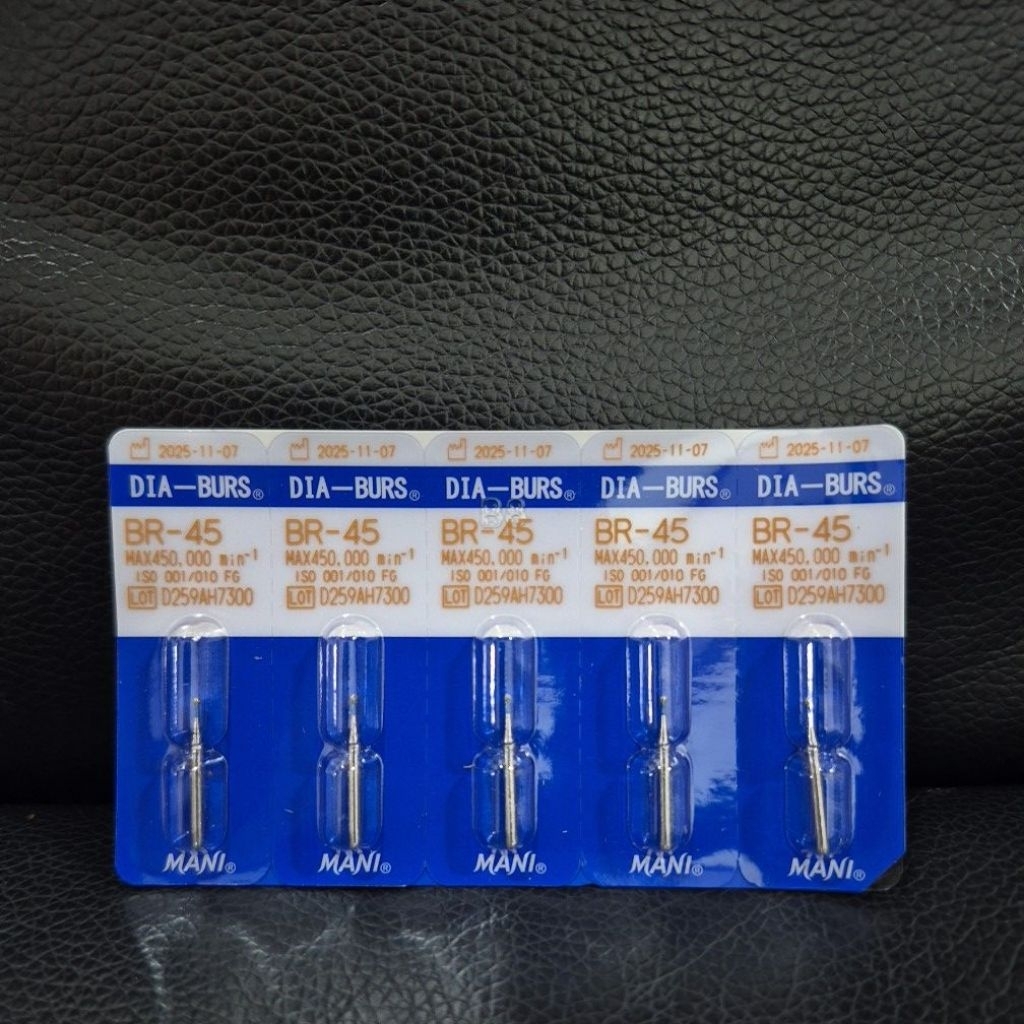 Dental Bur Satuan Dental Round Diamond Burs BR-45 Mani Bur Original Japan AKL