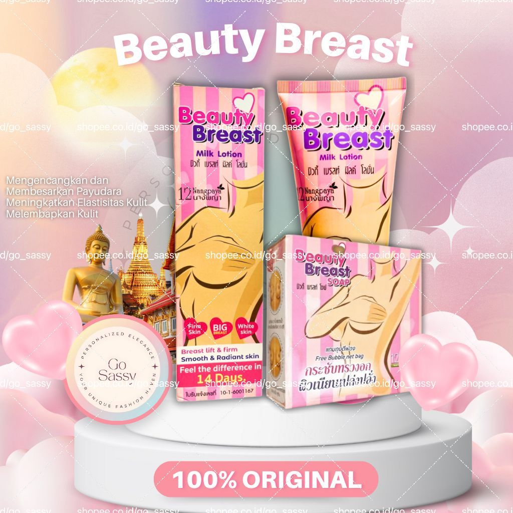 GO SASSY | BEAUTY BREAST - MILK LOTION - SOAP | KRIM & SABUN PERAWATAN PEMBESAR PAYUDARA