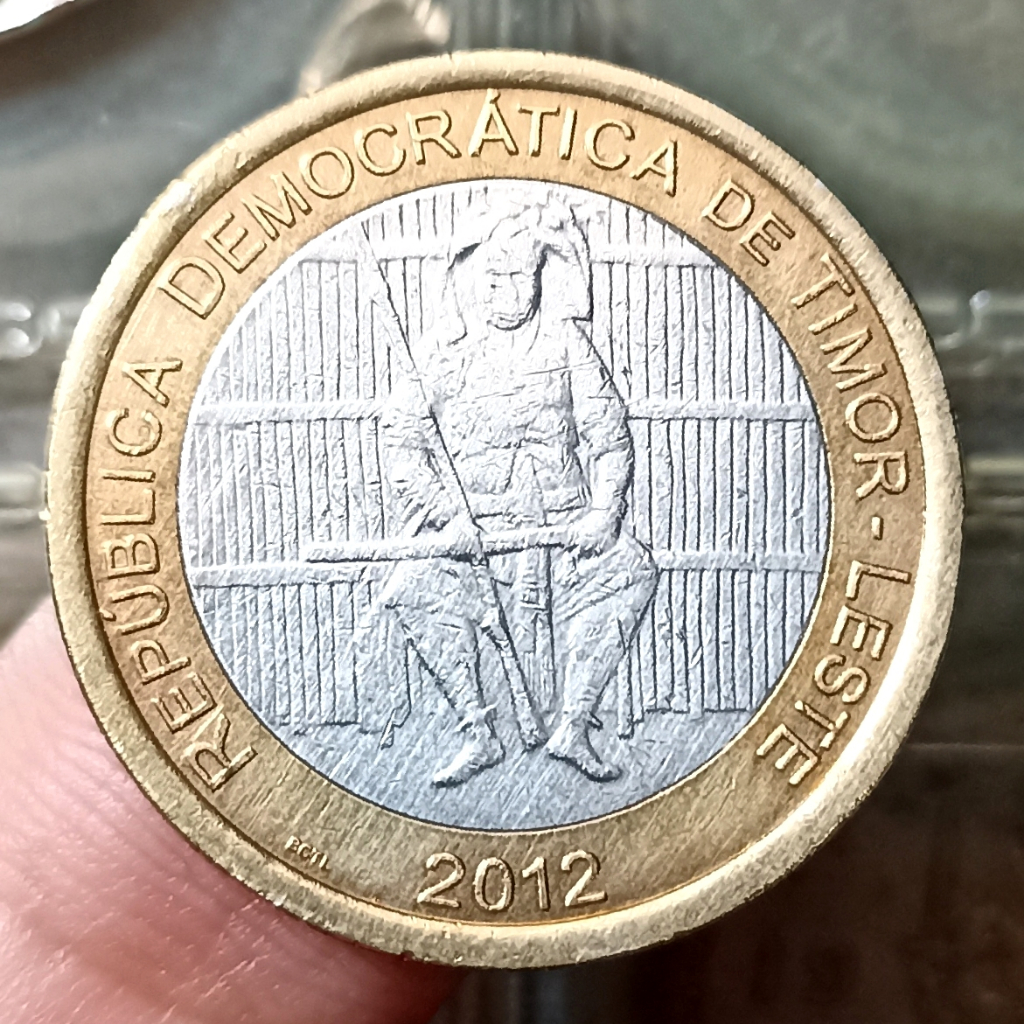 Koin Kuno Bimetal Timor Leste 100 Centavos Boaventura de Manufahi