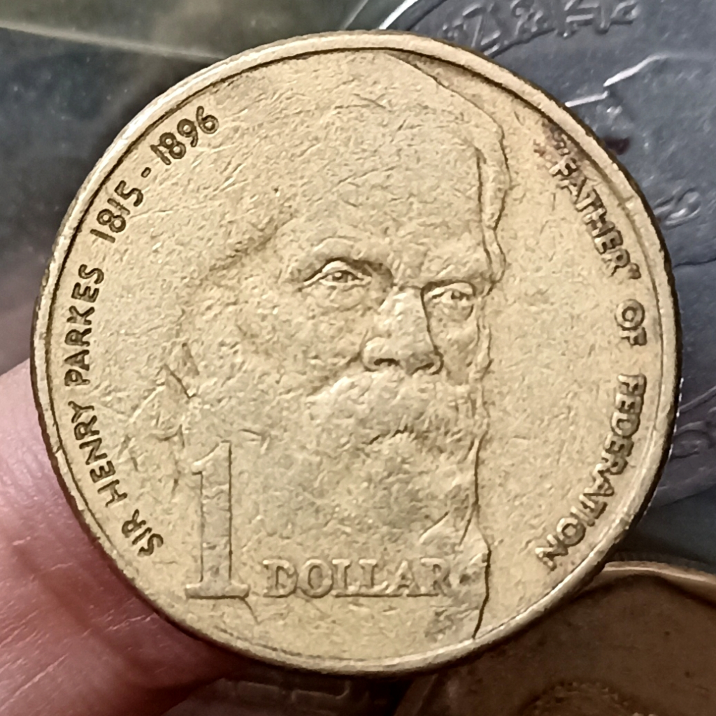 Koin Kuno Australia 1 Dollar - Elizabeth II 100th Anniversary of the Death of Sir Henry Parkes