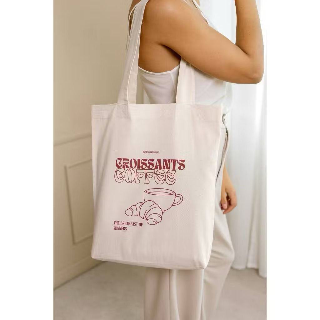 ToteBag Canvas Custom - Sablon Logo Perusahaan / Event / Souvenir Premium