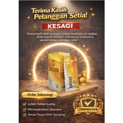 Kesagi Original 1 box bonus 2 - Minuman Serbuk Madu Herbal Penambah Stamina Pria Perkasa