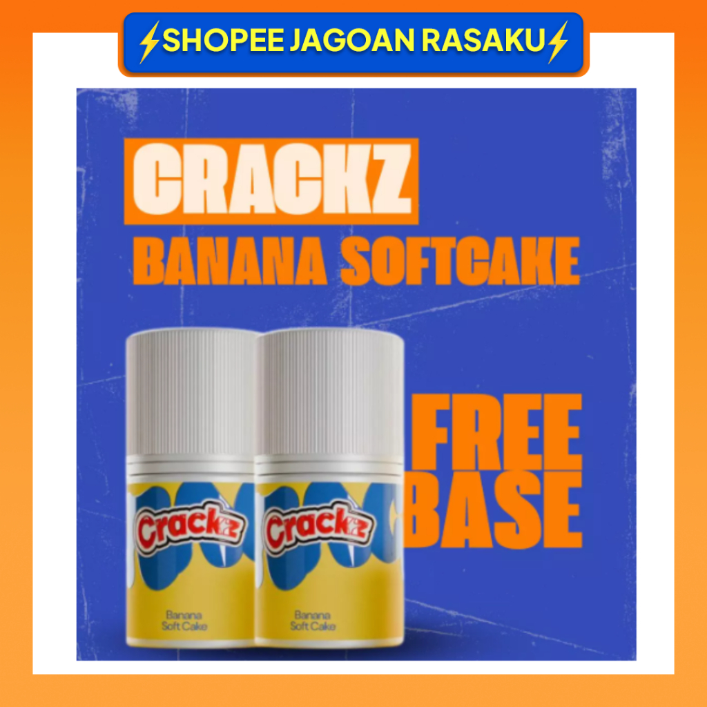 CRACKZ V7 BANANA SOFTCAKE FREEBASE SERIES 60ML 100% ORIGINAL BY TETRA