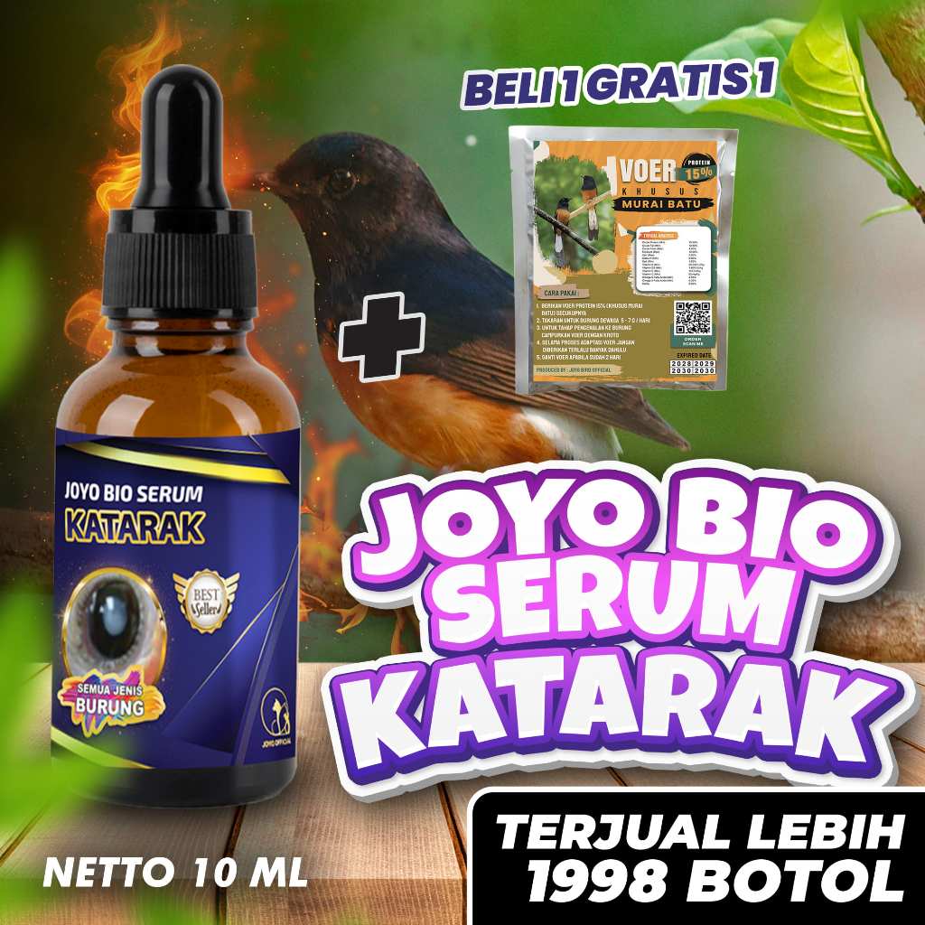 OBAT UNTUK BURUNG KATARAK | MATA NITIK PUTIH | BIO SERUM KATARAK BURUNG
