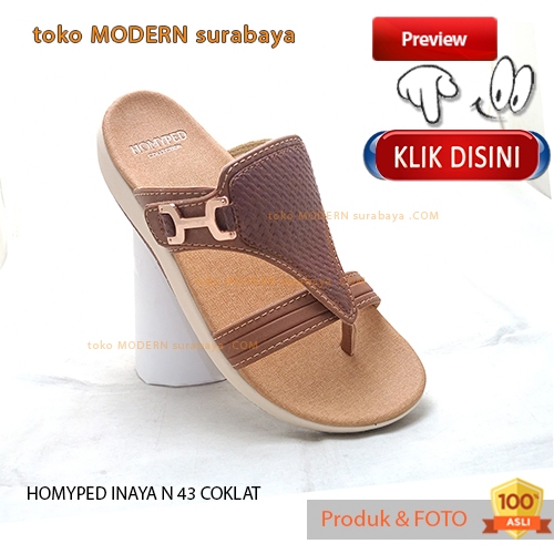 Sandal wanita casual sendal selop jepit  trepes HOMYPED INAYA N 43