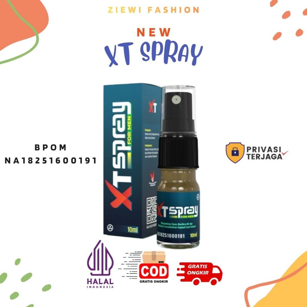 XT Spray obat kuat Pria Tahan lama pria Original herbal oles ASLI 100% AMAN BPOM HALAL