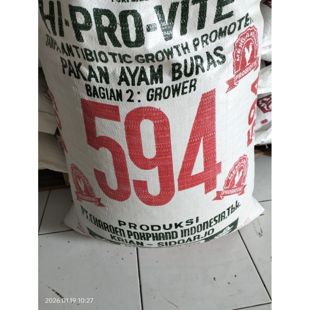 594 Pakan Ayam 50Kg Original Hi-Pro-Vite Charoen Pokphand