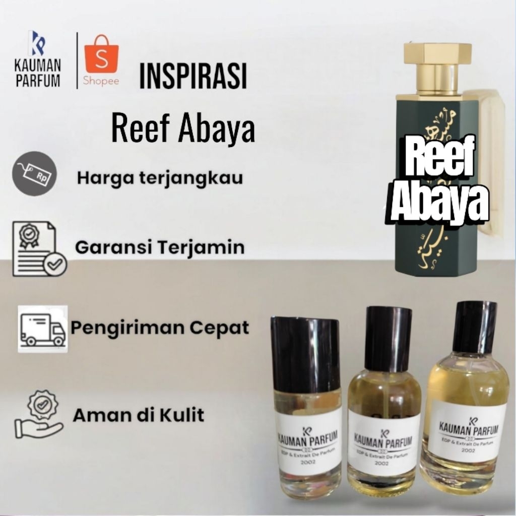 Kauman Parfum Refill Inspired Reef Abaya Aroma Chypre Fruity Parfum Pria Parfume Wanita Wangi Pineap
