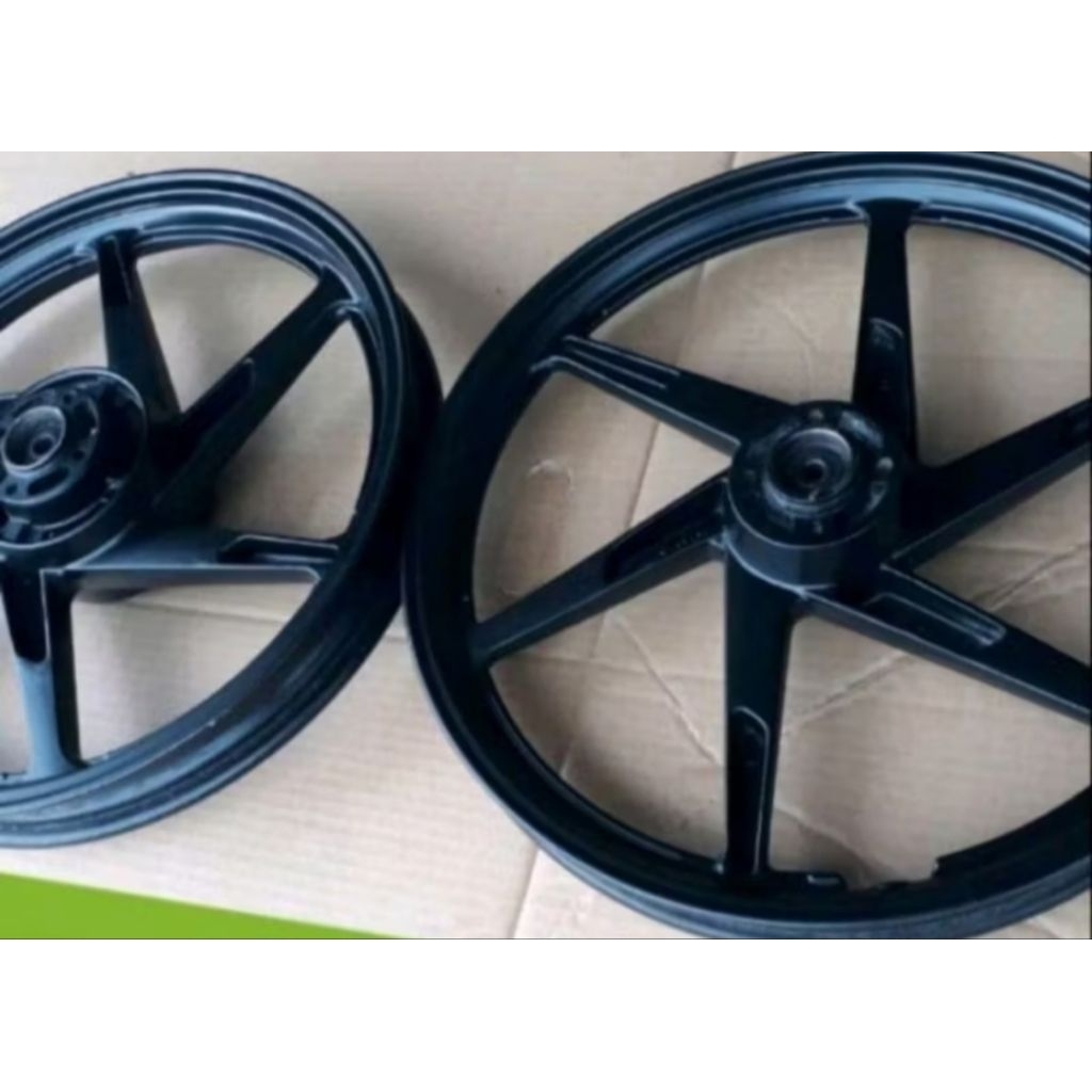 velg satria 2 tak dobel disk pelek satria 2 tak dobel disc depan belakang original pelah satria2 tak