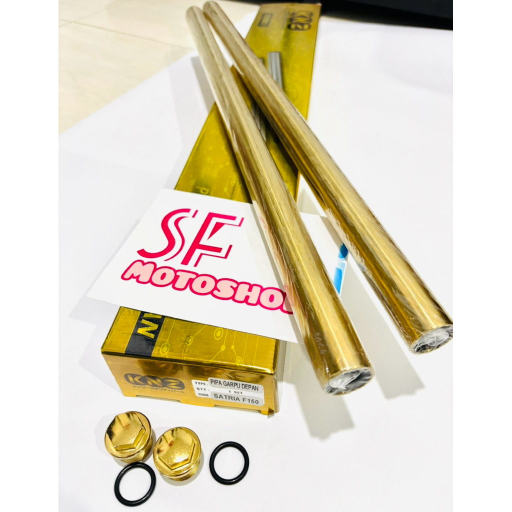 AS SHOCK DEPAN GOLD SATU SET 2 PCS SUZUKI SATRIA FU 150 KNZ PIPA GARDU DEPAN