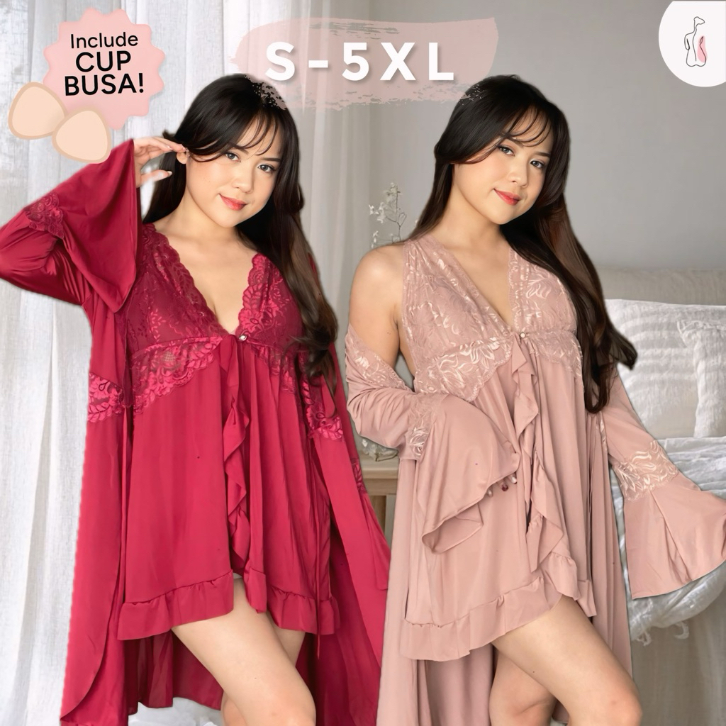 DIANA + CUP S-5XL lingerie dress & kimono BIGSIZE - WAINODSHOP