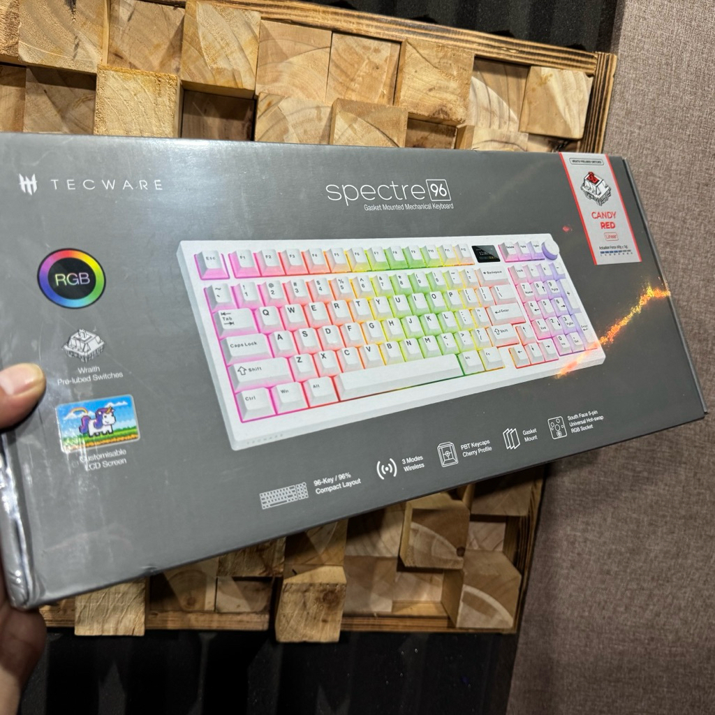 Mechanical Keyboard Wireless TECWARE SPECTRE 96 White | Baru Unboxing