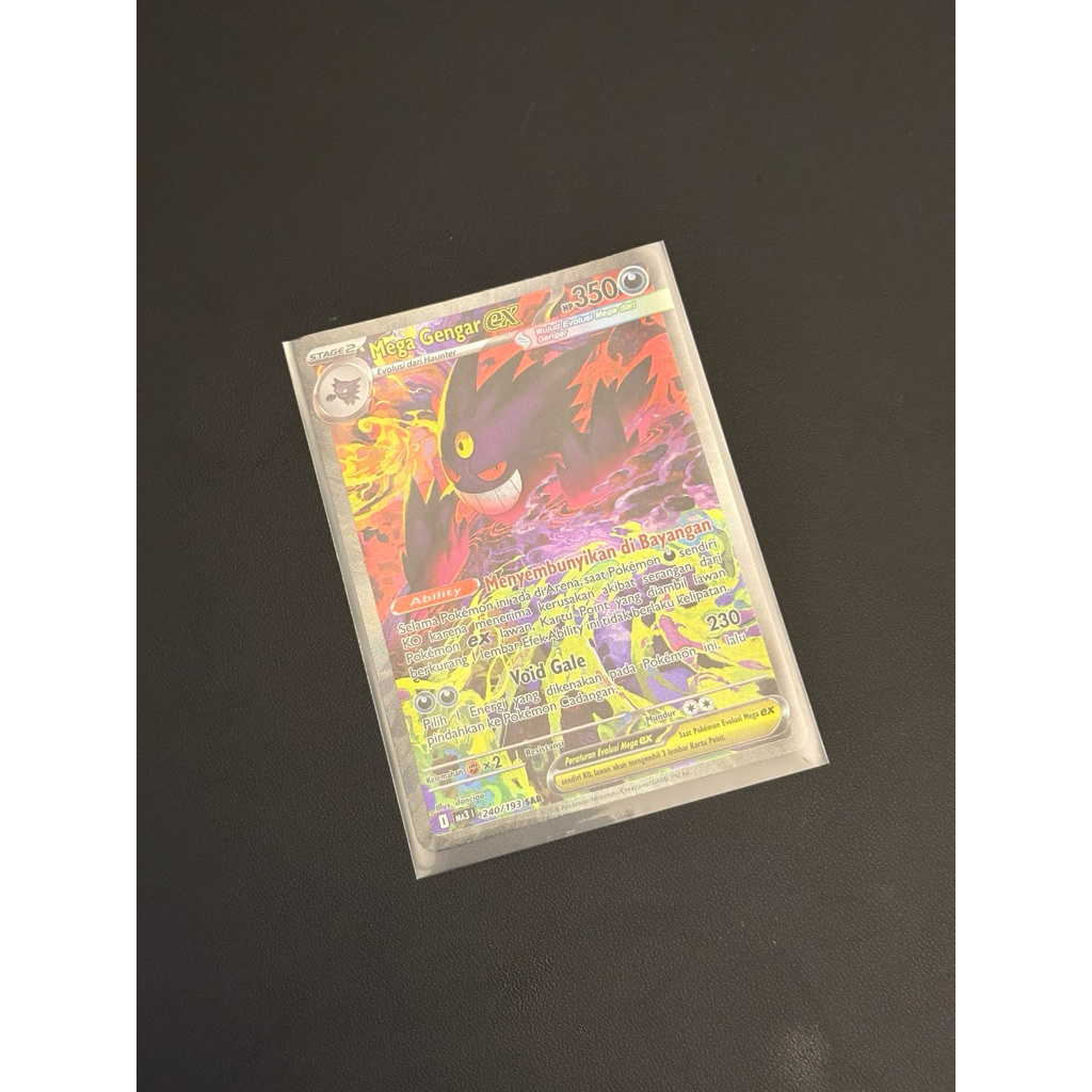 Mega Gengar ex SAR 204/193 Mega Evolusi Pokemon Card TCG