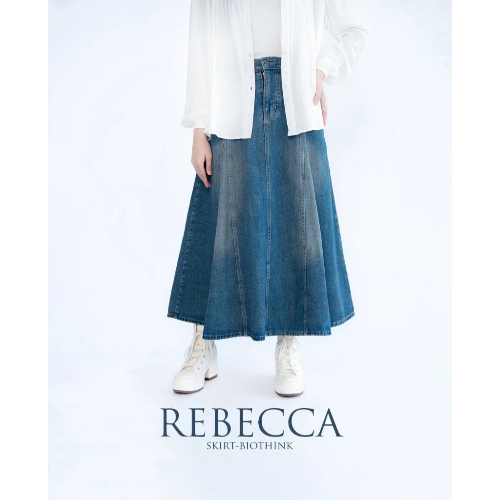 MAREMA DENIM - REBECCA SKIRT BIOTHINK BY MAREMAZALIFA - ROK JEANS PANJANG BIOTHINK WANITA