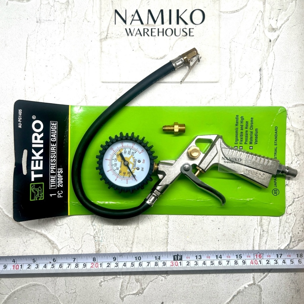 TEKIRO Alat Ukur tekanan Pompa Ban