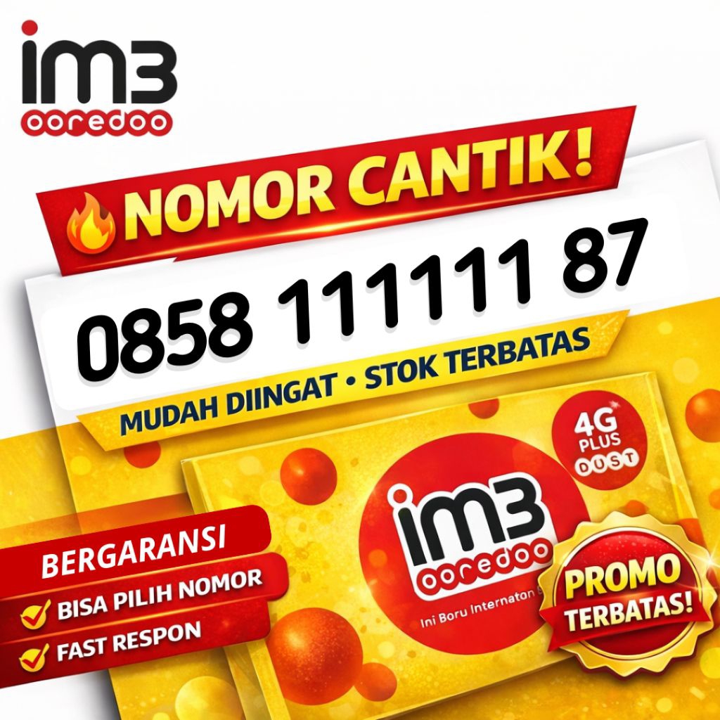 Nomor cantik indosat super nomer super 111111 222222 777777