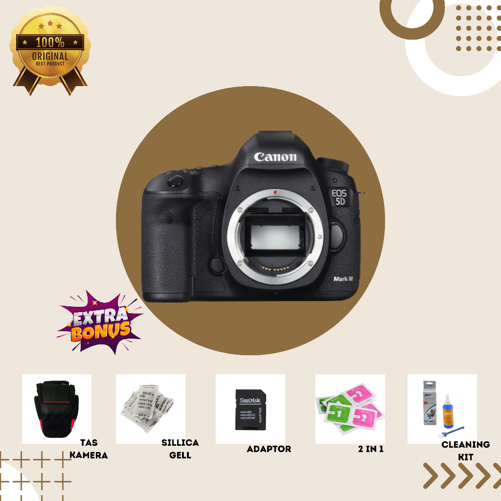 [KAMERA DSLR] CANON EOS 5D MARK III BLACK MULUS SECOND BERGARANSI ORIGINAL