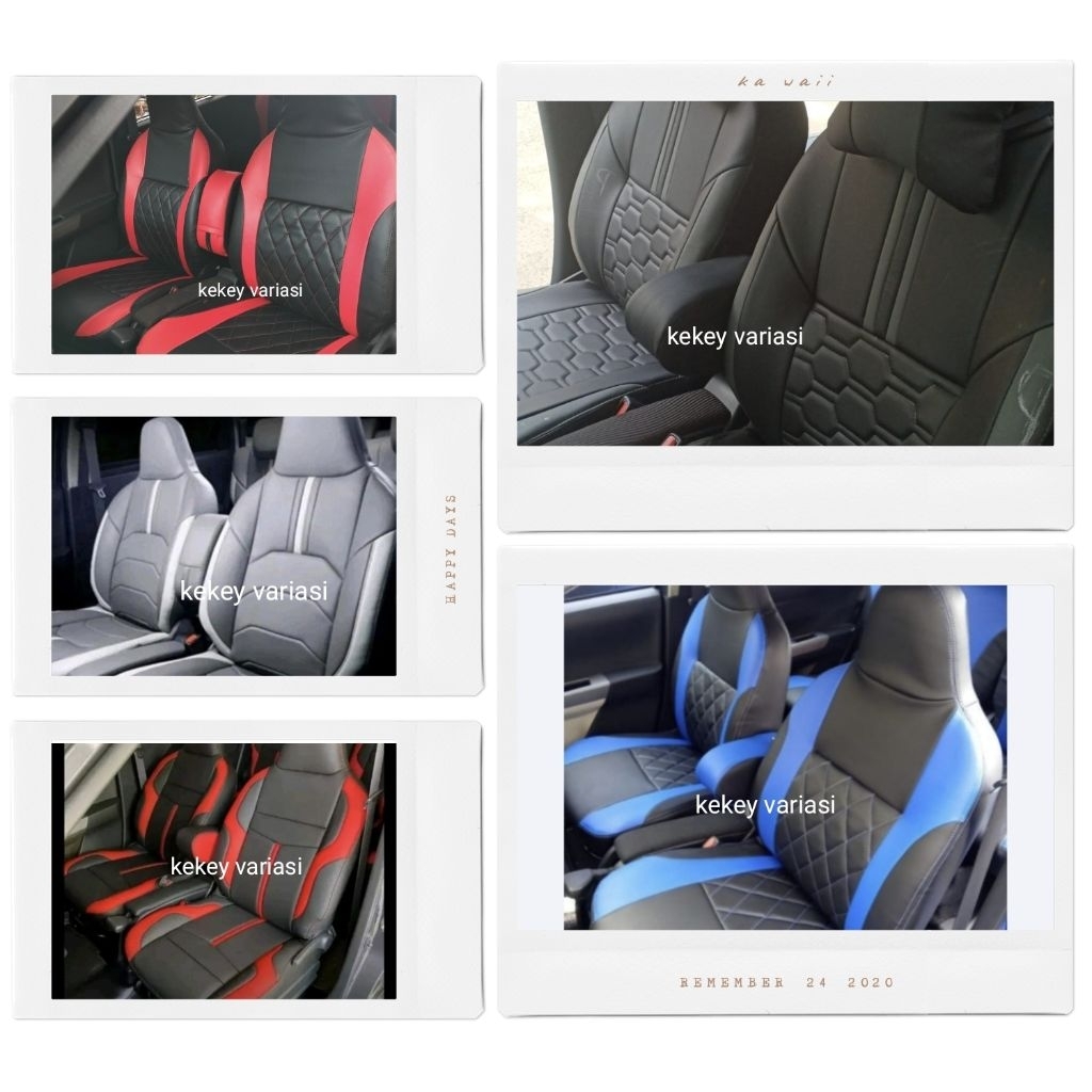 Sarung jok mobil Calya Sigra full seat 3 baris bahan Ferari kualitas standar premium / Sarung jok mo