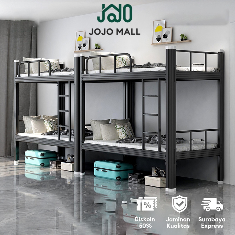 Ranjang Tingkat Ranjang Besi Ranjang Susun Besi 2 Tingkat 200x90x180 Kapasitas Beban 500kg