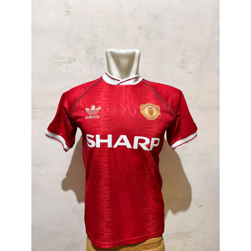JERSEY ORI MANCHESTER UNITED 1ST PROD MUSIM 1990-1992 ORIGINAL 1ST PRODUK SIZE 34-36