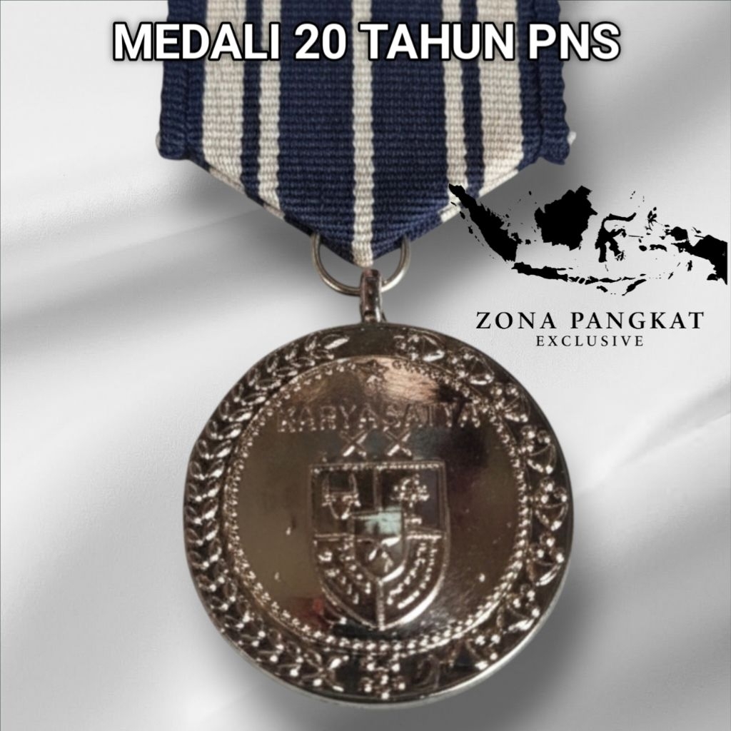 MEDALI 20 TAHUN PNS - SATYALANCANA KARYA SATYA 20 TAHUN