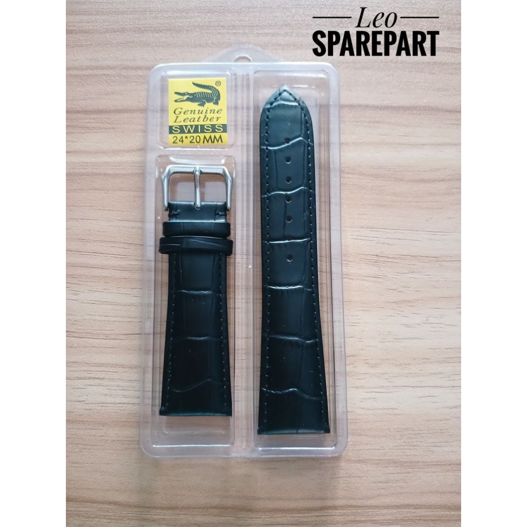 Tali jam kulit / 24mm