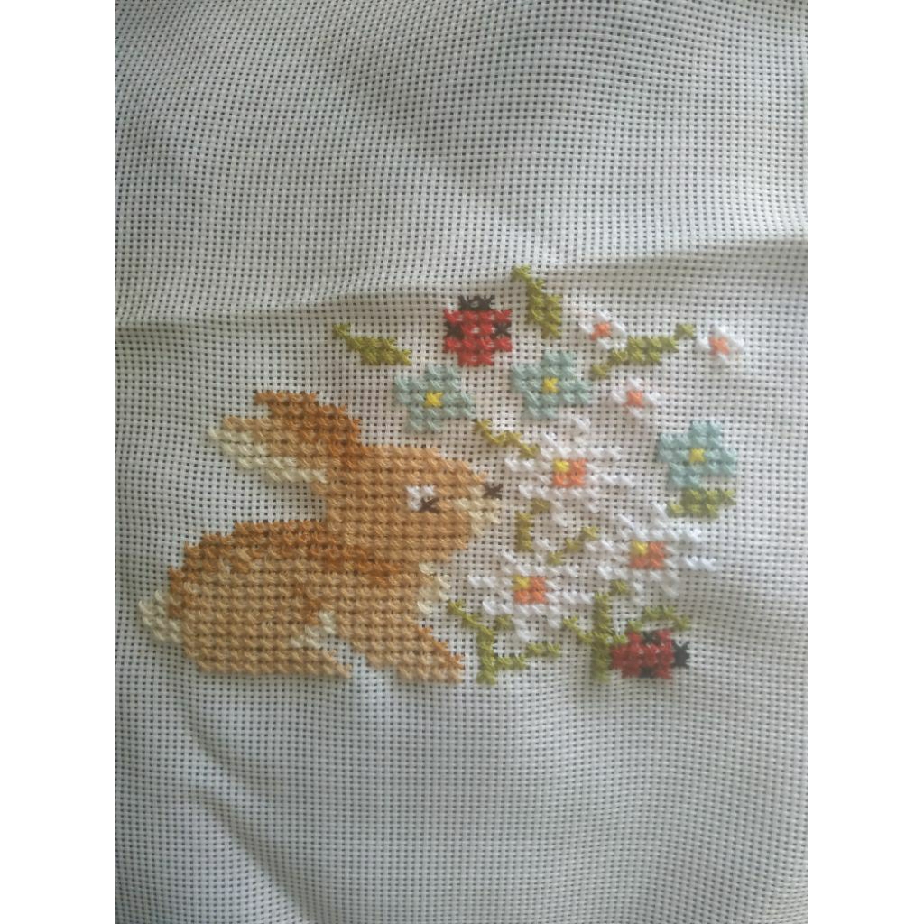 kristik cross stitch ready sudah jadi kelinci rabbit bunny