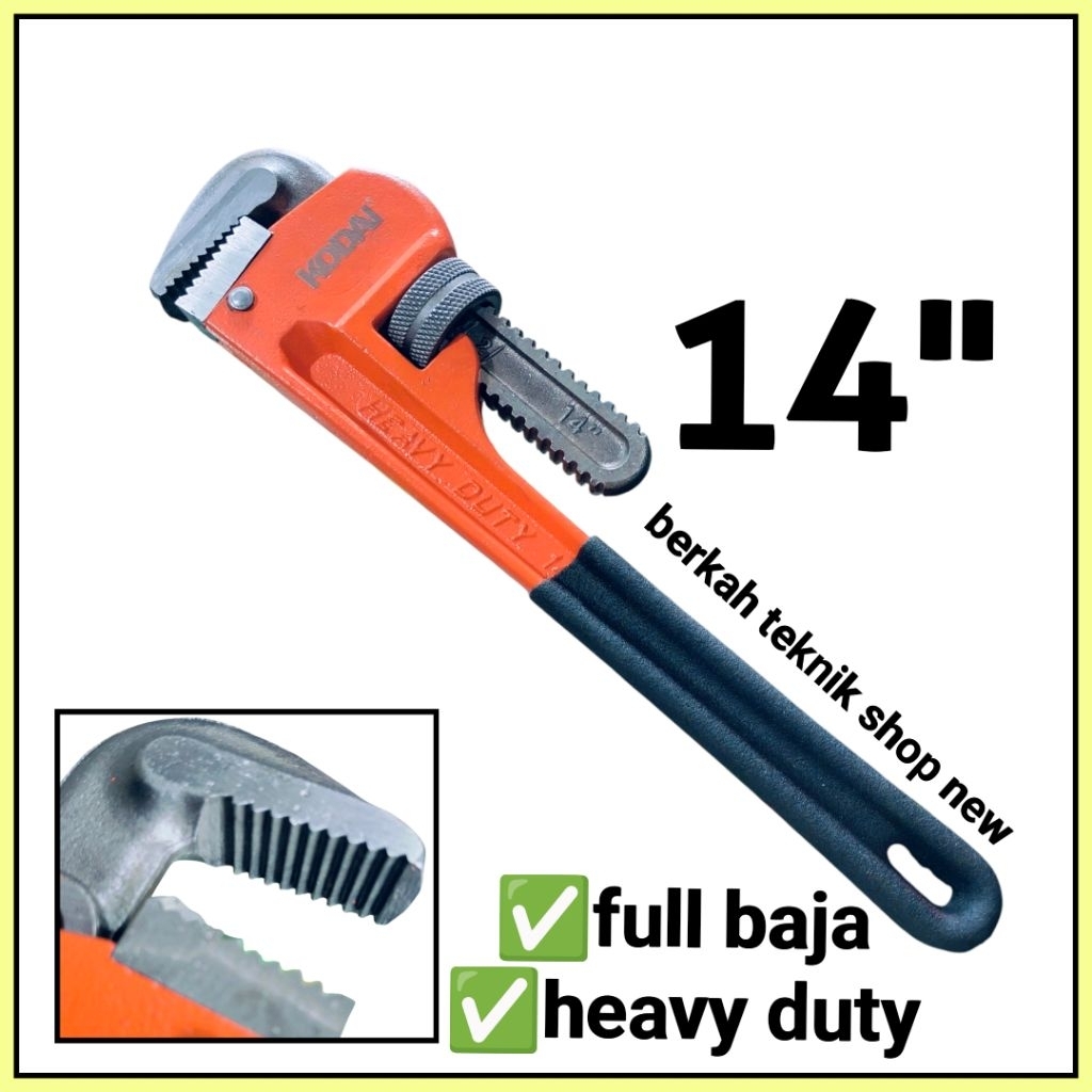 KUNCI PIPA 14" KODAI kunci inggris tang buaya tang jepit